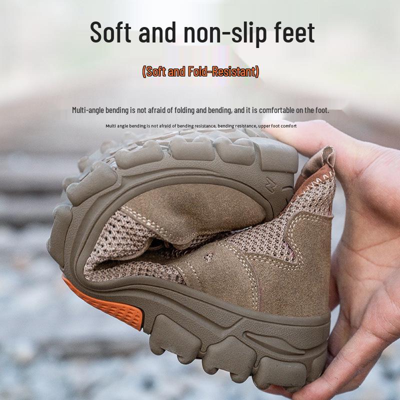 Męskie Letnie Bezpieczne Buty Robocze - Odporne na Zgniecenia, Przebicia, Wytrzymała Konstrukcja Obuwia