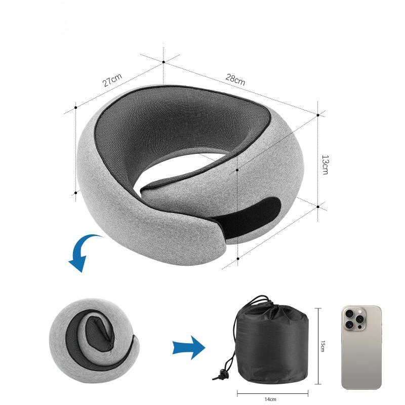 Neck Protection U-shaped Pillow Slow Rebound Memory Cotton Nap Pillow Portable Aircraft Travel Neck Pillow