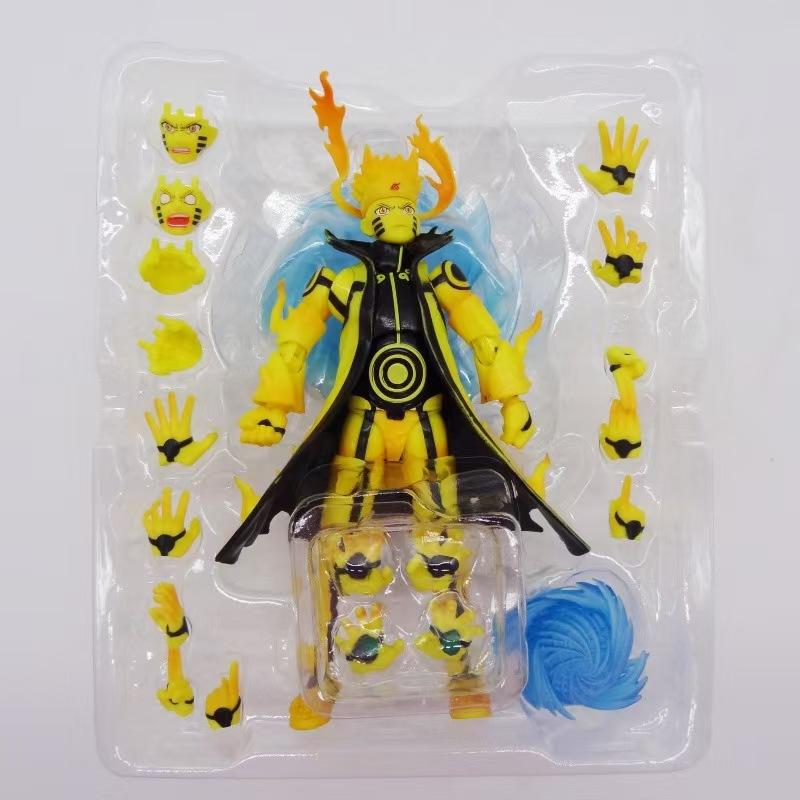 

Naruto Anime Figure Nine-Tails Chakra Mode Movable Doll Cartoon Collection Action Figure Model Toys Gifts