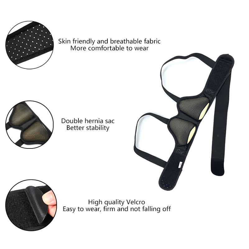 Adjustable Adult Hernia Belt Man Inguinal Groin Support Inflatable Hernia Bag With 2 Removable Compression Pads Pain Relief