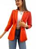 2024 Women's Autumn Solid Color Lapel Long Sleeve Suit Jacket