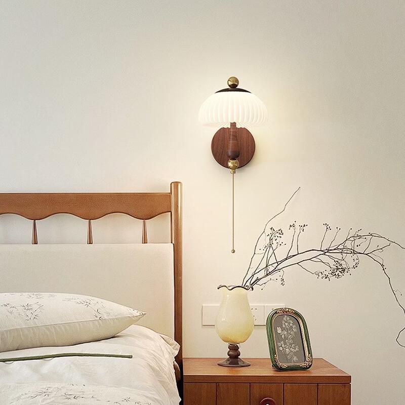 OEING Mid-Century Mushroom Bedside Wall Lamp