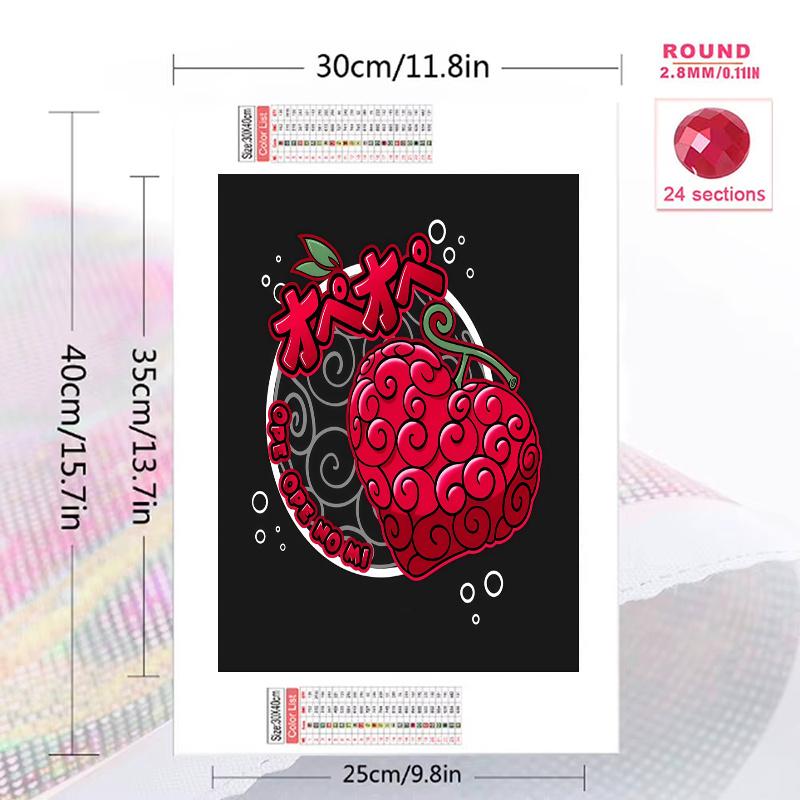 Devil Fruit 100% Round Full Drill 5D DIY Diamond Painting Embroidery Cross Stitch Rhinestone Decor