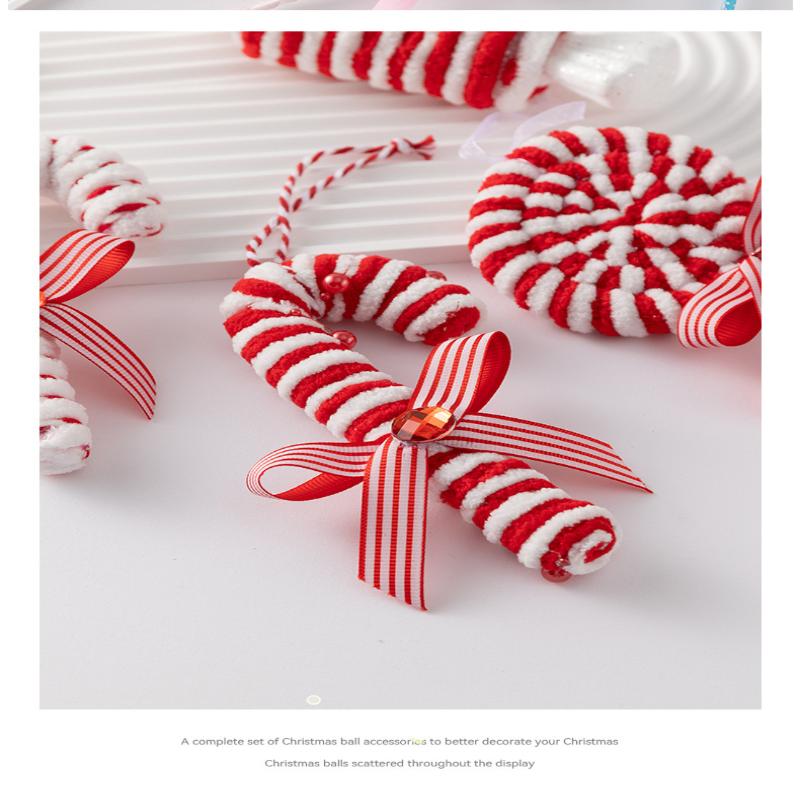 Colorful Candy Cane Xmas Tree Decorations Festive Striped Lightweight Christmas Pendants 2025 Xmas Decorations For Home Decors
