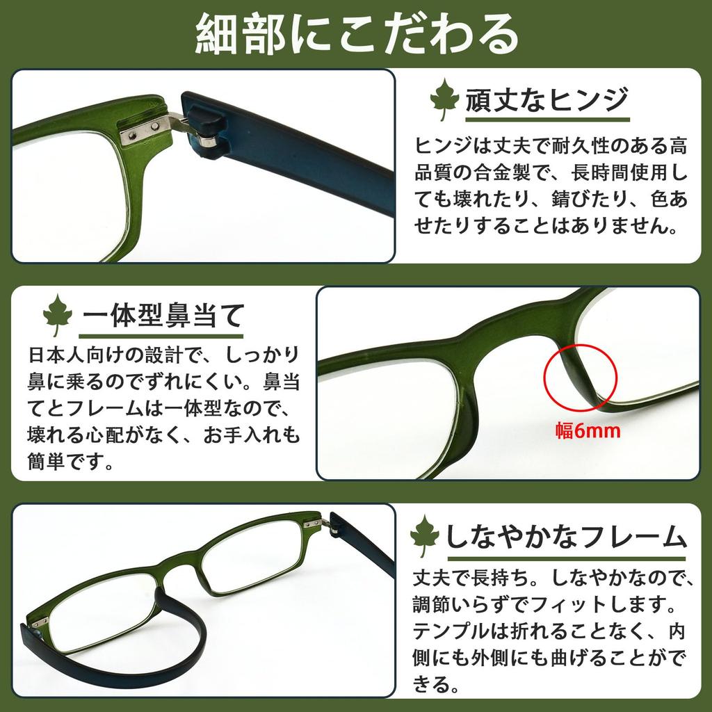 Stylish Blue Light Blocking Reading Shape Memory Square for Women and Portable with Case [ESAVIA] Glasses, Lightweight, Frame, Shape, Men, (2.5mm,