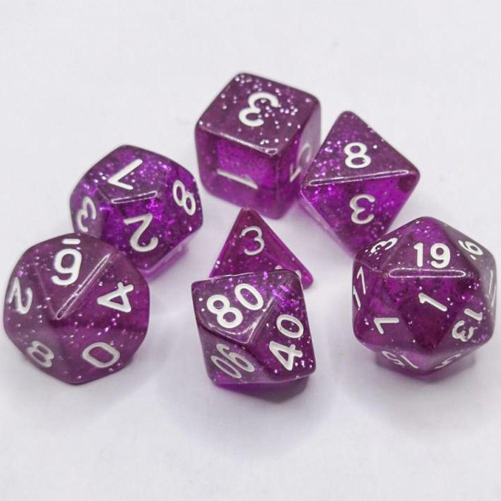 Multifaceted Digital Dice Set Double Colors Acrylic Table Game Opaque Polyhedral Dices for DND Dice Tabletop Role-Playing Game