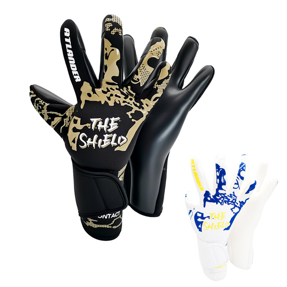 

Professional Goalkeeper Gloves Adults Kids Football Latex Thickened Protection Goalkeeper Soccer Sports Football Goalie Gloves Size 6 чорний