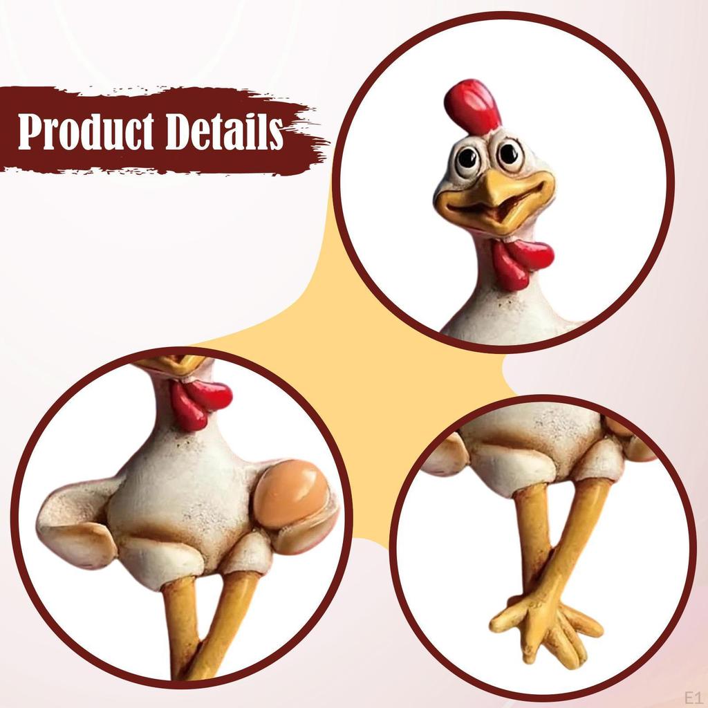 Chicken Statue Resin Ornament Home Decoration Art Table Sculpture Animal for Desk