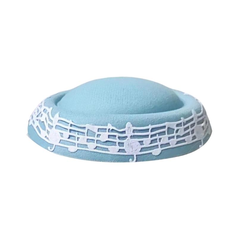Pillbox Hat Musical Note Top Hat Millinery Fascinator Base Hat for Women Casual Wear Western Fedoras Hostesses Wear