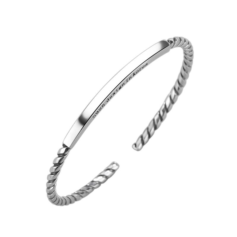 Vintage Thai Open Cuff Bracelet For Women Fashionable Creative Adjustable Bangle Jewelry Accessory