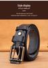 Men's Genuine Leather Pin Buckle Belt - Retro Style for Casual Wear