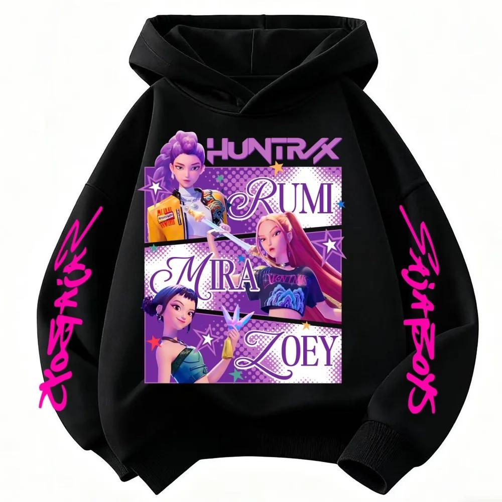 KPop Lovci démonů Huntrix Mikina Dětské oblečení Princeznovské dívčí oblečení Módní chlapecké oblečení Jarní podzimní mikina Dětské topy