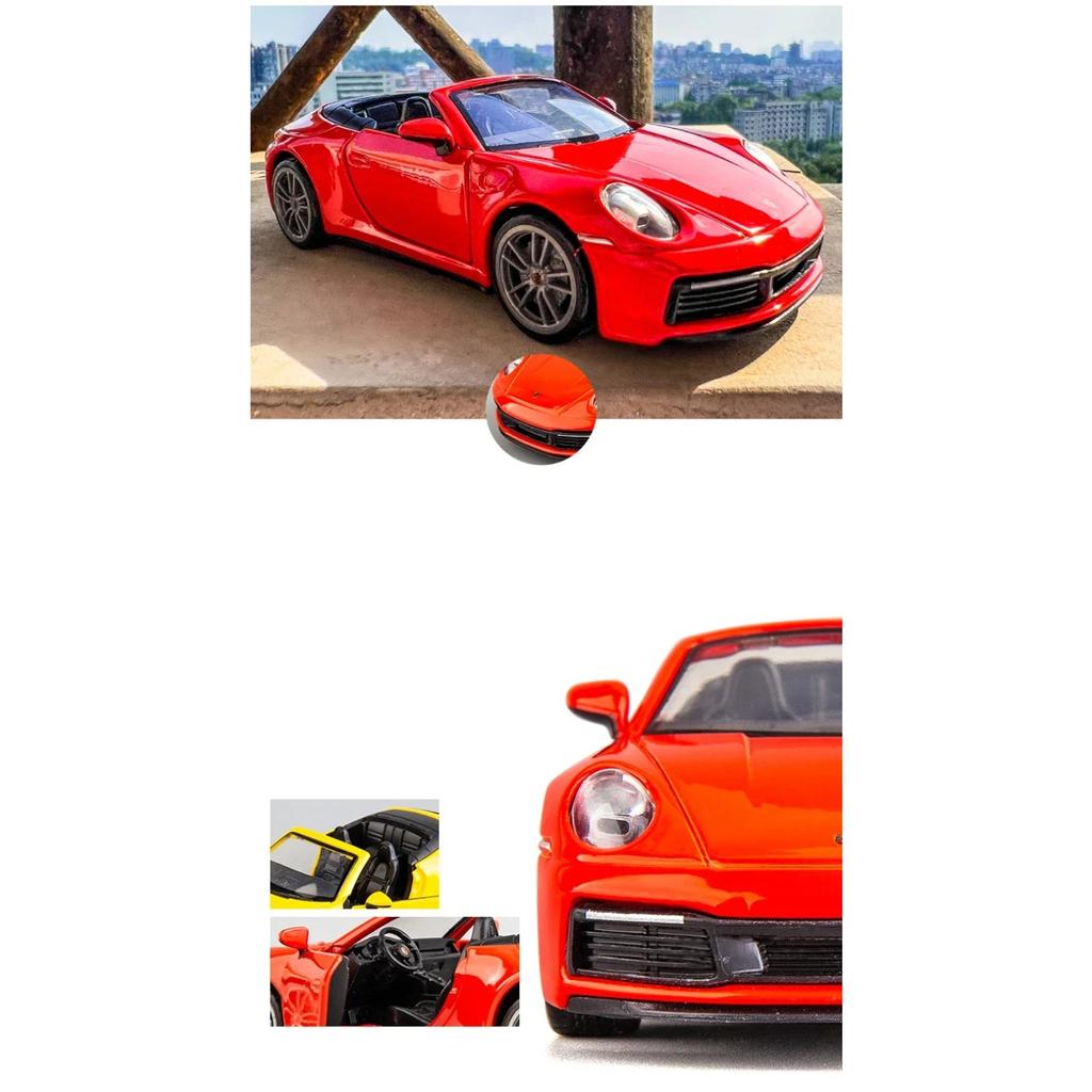 1/32 Porsche 911 Carrera Supercar Alloy Model Car Toy Diecasts Casting Sound and Light Car Toys For Children Vehicle