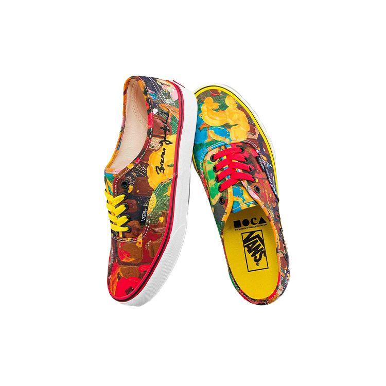 MOCA X Brenna Youngblood X Vans Authentic Democratic Dollar, 2015 Unisex Sneakers Multi-Color True-White VN0A5KRD8CR
