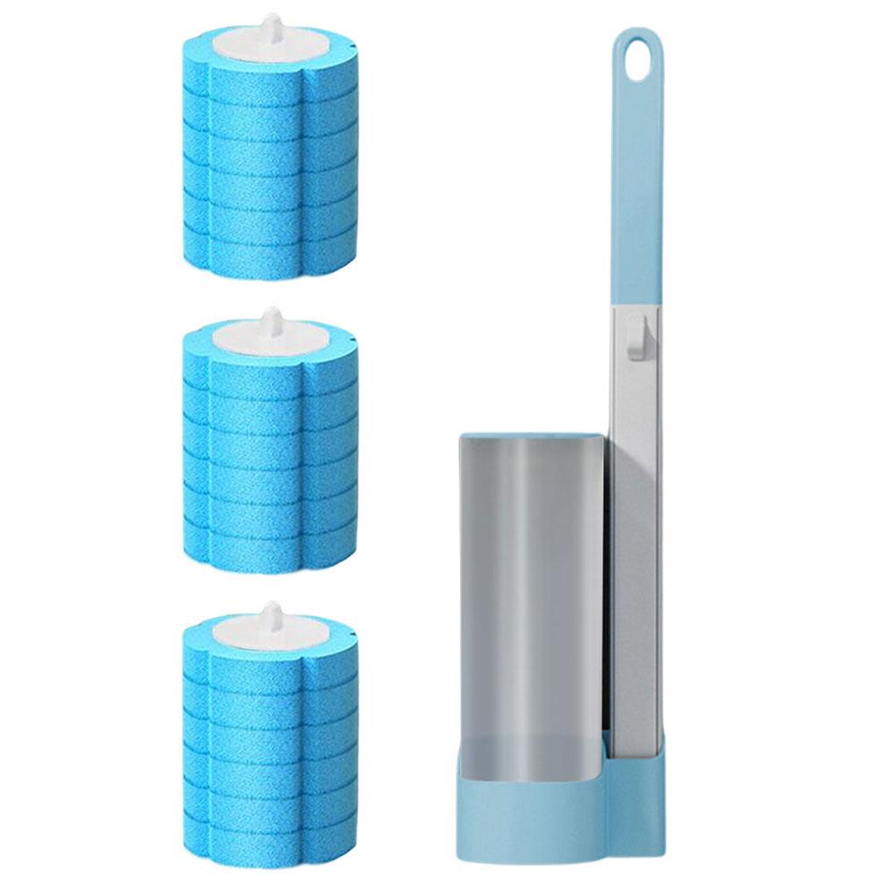 6/24Pcs Disposable Toilet Brush Set Wall-Mounted Bathroom Long Handle Cleaning Tool Toilet Brush Toilet Refills Wc Accessories