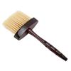 Haar Kehrbürste Langer Griff Vintage Weiche Reinigungs Nackenpuderbürste für Friseur Rotbraun