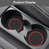 HZEL Car Cup Holder Coasters, 4PCS Non Slip Waterproof Vehicle Water Bottle Pads, Recessed Automotive Interior Drink Mat Decoration Accessories,