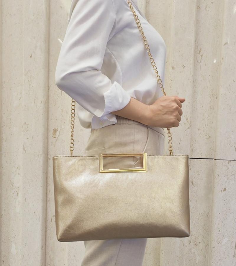 2025 Luxury Fashion PU Leather Handbags Stylish Elegant Women Clutch Purse Shiny Tote Women Chain Shoulder Crossbody Bag
