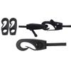 10 Pezzi Gancio Bungee in Plastica Nera Tenditore per Corda Gancio Strumento Fisso Gancio di Fissaggio Bungee per Kayak Canoe Barche Accessori
