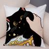 Cute Cartoon Cat Cushion Cover Decor Funny Lovely Pet Animal Print Pillowcase for Sofa Home Car Soft Plush Pillow Case xcm
