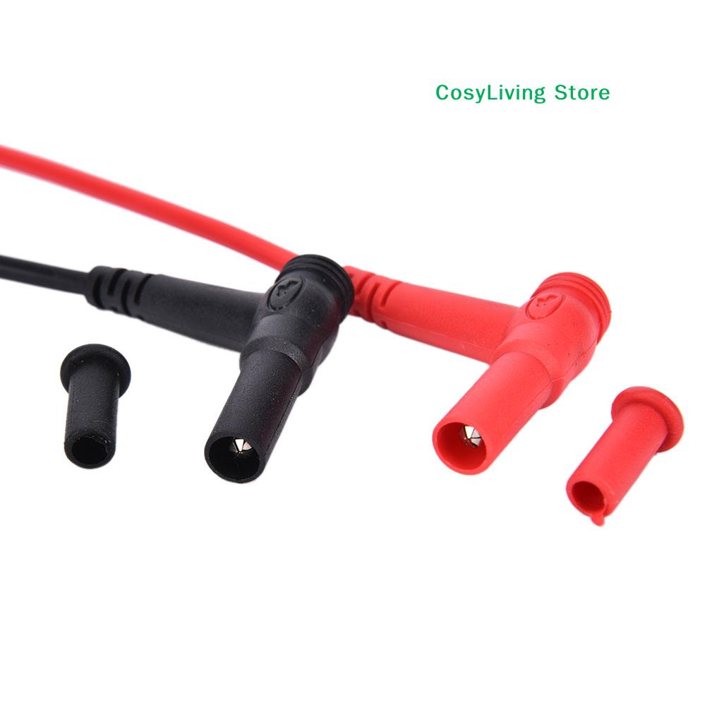 2Pcs 1 Red + 1 Black Universal Digital Multimeter Multi Meter Test Lead Probe Wire Pen Cable