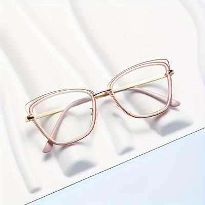 1pcs Multi Functional Color Changing Day and Night Dual-use Anti Blue Light Glasses Metal Frame Fashionable Girls' Sunglasses
