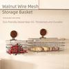 Stainless Steel Kitchen Wall Hanging Rack Walnut Hanging Onion Storage Box  Fruit