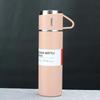 Portable Stainless Steel Thermos Cup Set with Three Lids, Laser-Engraved Logo, Ideal for Business Events