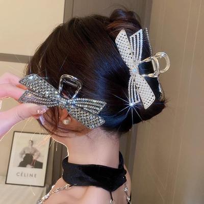 Pinza de Garra con Pedrería de Lujo Pinzas Geométricas Coreanas Pinzas de Cangrejo Metálicas para Mujeres Accesorios para el Cabello Tocado Joyería