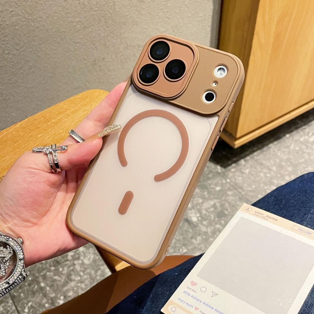 For IPhone 17 Promax Phone Case with Skin Texture Matte Magnetic Suction for Apple 16 All Inclusive with Lens Film Protective Cover