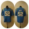 Men Women American Football Jersey Retro Style Embroidered Team Cotton Blend Sport Shirt Fan Wear