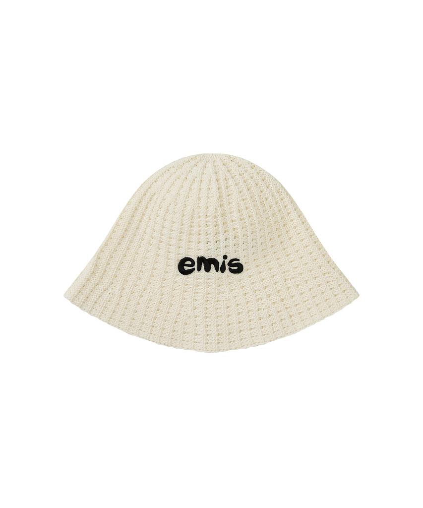 Imiseu Coastal Waffle Knit Bucket Hat-White