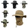 Face Cover Fishing Boonie Hat UV Protection Bucket Hat Fashion Camouflage Balaclava Hat Hiking