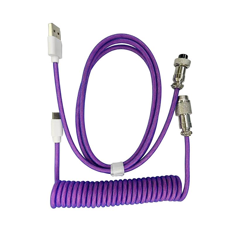 3M Typ C Mechanische Tastatur Spiralkabel USB Tastaturkabel Mechanische Tastatur Aviator Desktop-Computer Luftfahrtstecker