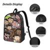 Set di 3 Zaini Mr Beans Merch per Ragazze Ragazzi Astucci Set Zaino con Portapranzo Per Studenti Scolastici Daypack