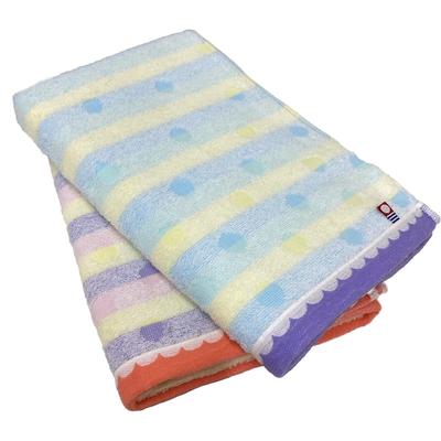 Imabari Towel Brand Petit Bath Towel, 60 X 120 Cm, Mixed Colors, Set of 2, 100% Cotton, Thin, Absorbent, Quick-Drying, Everyday Use, Made In Japan