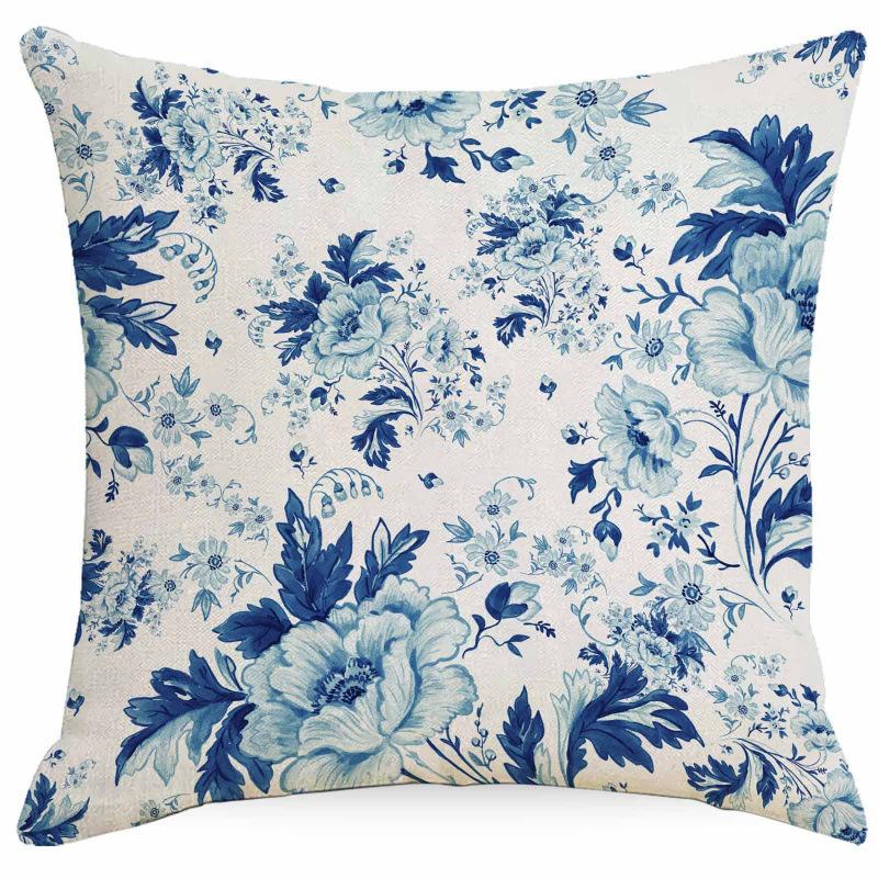 Vikama Classical Pattern Throw Cushion Cover For Sofa, Bedroom Car Seat Cushion Cover, Lumbar Support Nap Cushion