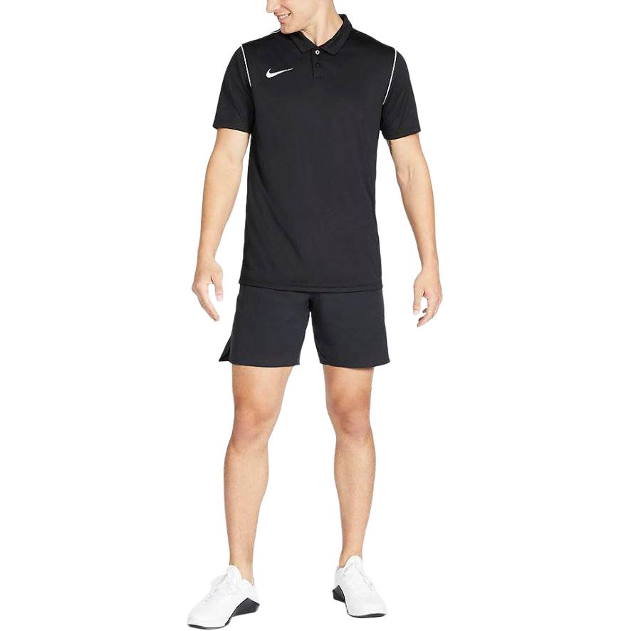 Nike Logo Embroidered Polo Slim Fit Short Sleeve Shirt Men shirts Black BV6879-010