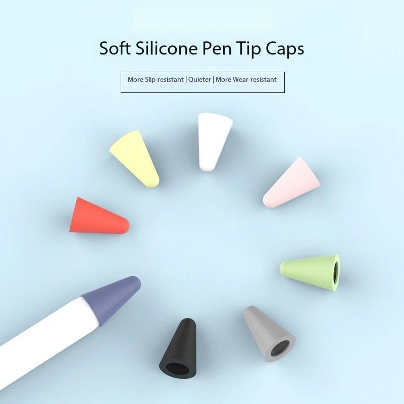 Pencil Tip Cover For Apple Pencil 1st 2nd Generation Mute Silicone Nib Case For iPad Pencil 1 2 Nib Cover Skin Screen Protector