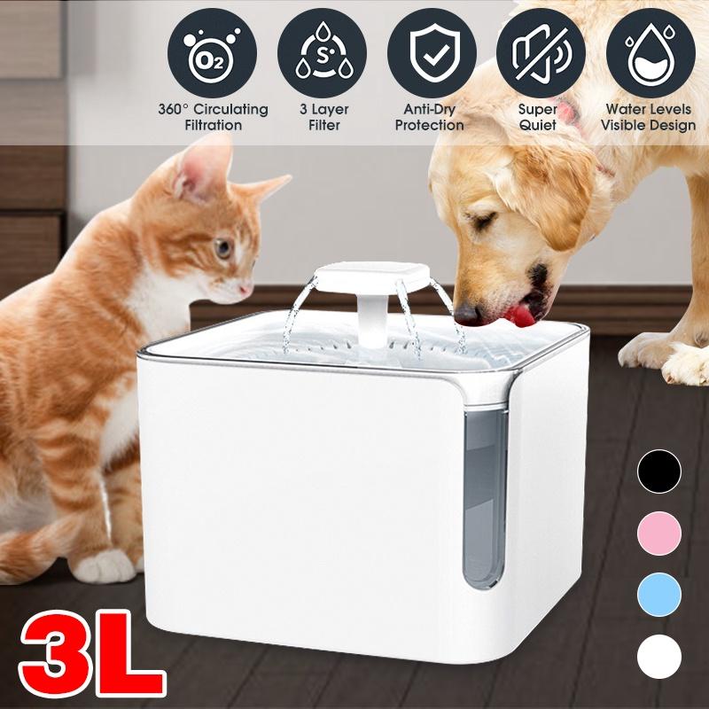 3l USB Automatic Pet Dog Cat Feeder Water Fountain Cat Water Fountain 360 °Circulate Pond Water Purifier