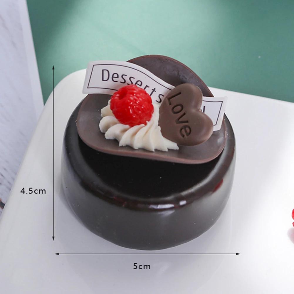1PC Artificial Fruit Cake Biscuit Fake Food Decoration Photography Pro Food Simulation Cake Model Tea Table Decoration