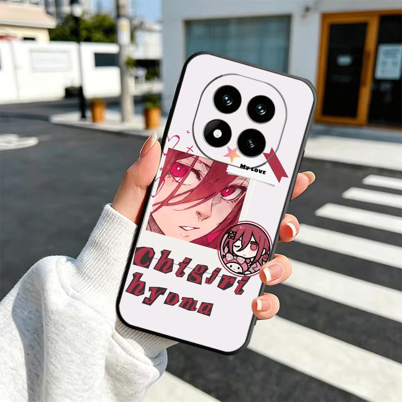 

Синий L-Locks Чигири Хёма Мягкий чехол для телефона для Xiaomi Redmi Note 12 13 14 15 Pro Plus 11 12S 11S 11T 10 4G Черная задняя крышка Redmi Note12S