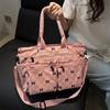 Cord-Kordelzug-Print Große Tragetasche Damen Mehrere Taschen Pendler-Schultertasche Mit Verstellbarem Riemen Lässige Pendler-Handtasche