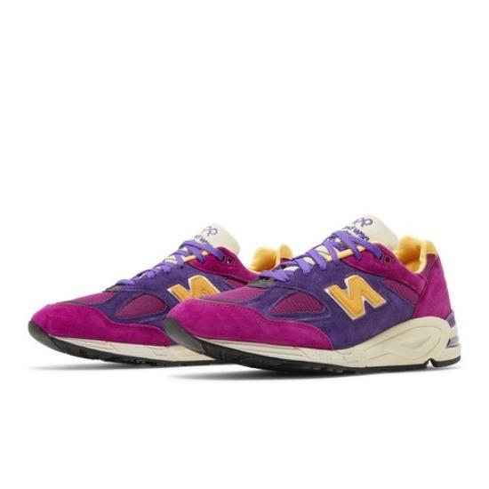 

New Balance Teddy Santis x 990v2 Made in USA Purple Yellow M990PY2 EU 42