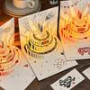 Music Light Happy Birthday Card Four-Layer Birthday Cake Gift Card  Party Party Supplies