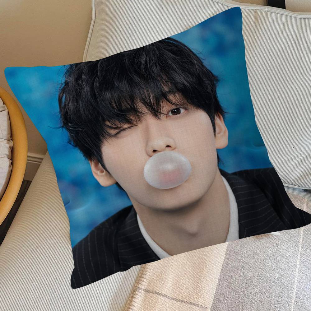 Kpop Group TxT Soobin   Office Cushion Pillowcase Car Cushion Cover45X45CM Lumbar Pillowcase Sofa Pillowcover