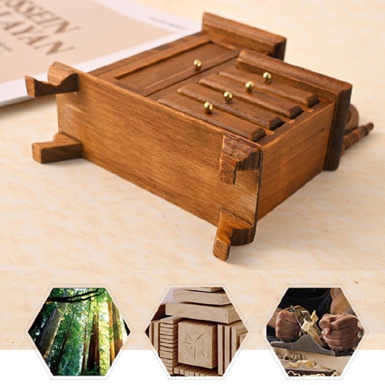 Dollhouses Furniture 1/16 Wood Dressing Table with Working Drawers and Cabinet for Craft Model Project Scene Decoration