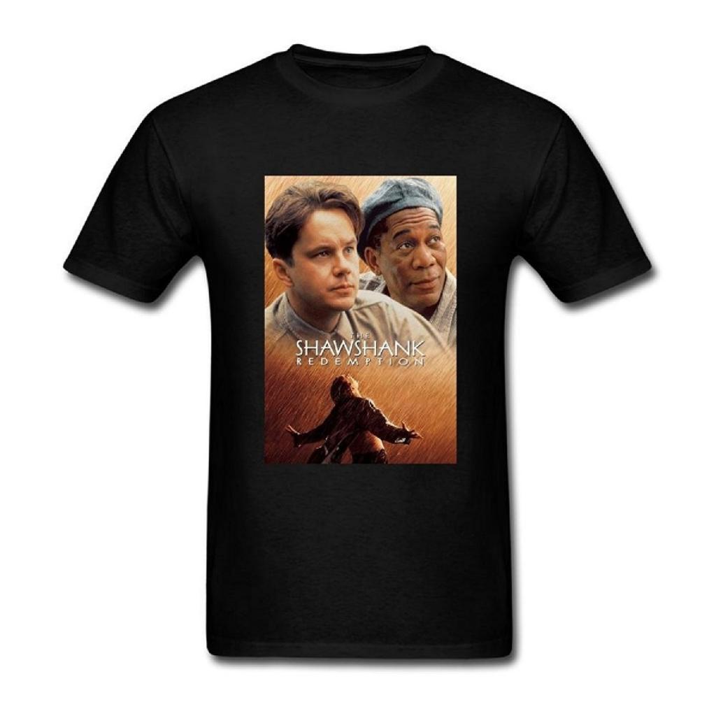 JXK Men's The Shawshank Redemption Movie Logo T-Shirt L ColorName Short Sleeve