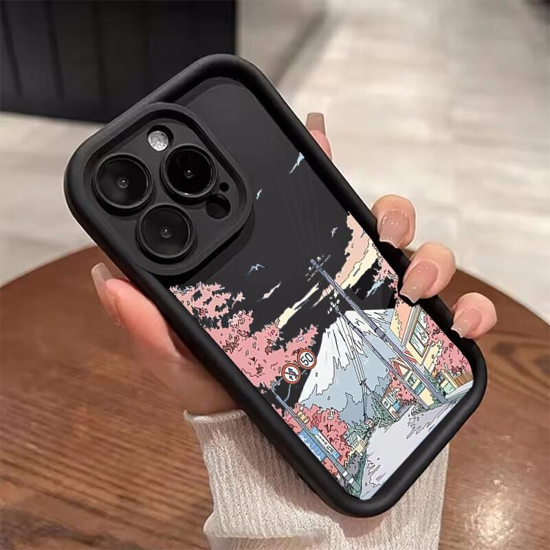 Anime Scenery Sunset Case for Samsung Galaxy M34 M31 M51 M30S M23 M16 M11 M15 F06 J4 J6 Plus J8 A02 S21 FE S20 Ultra Plus Cover