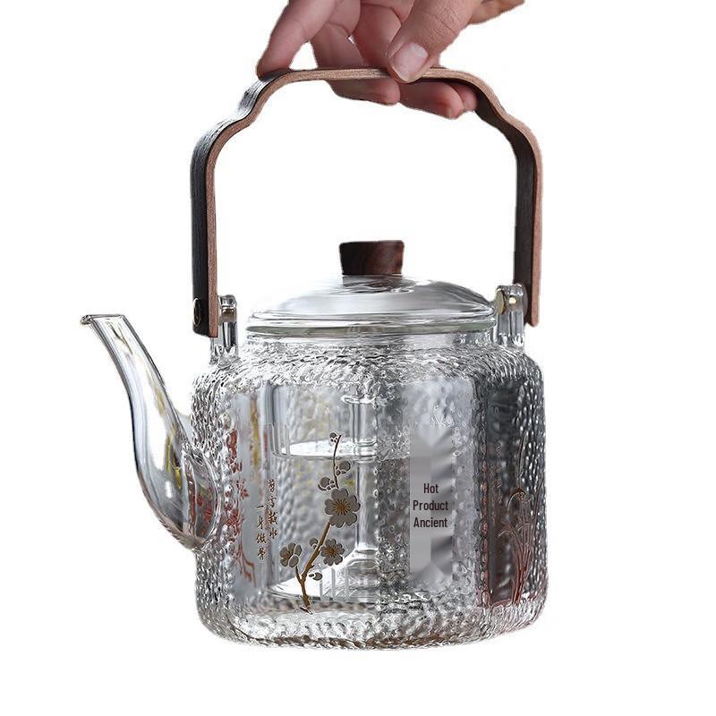Shangqi Hammered Glass Steam & Boil Teapot